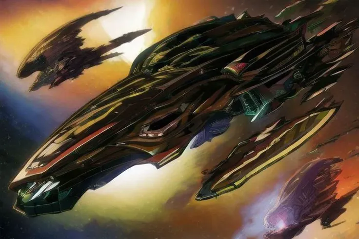 (((spaceship))),
prolong aircraft,
space battle,
epic battle,
multiple spaceship,
organic,
black green brown red color,
thematic background,
dynamic light, 
ultra detail,
extremely detailed CG, 
realistic, 8k, 
micro intricate, 
masterpiece,
((comicbookpencils)),
looking at viewer,  
realistic,
highly detailed skin,
highly detailed face, 
highly detailed pupils, 
highly detailed iris, 
RAW photo, 
best quality, 
high resolution,
((masterpiece)),
tonemapping, 
photorealistic, 
realistic,
professional photography,
sharp focus, 
HDR, 8K resolution,
intricate detail, 
sophisticated detail, 
hyper detailed,
(depth of field), 
highlight and shadow,
volumetric lighting,
professional light, 
highly detailed background,