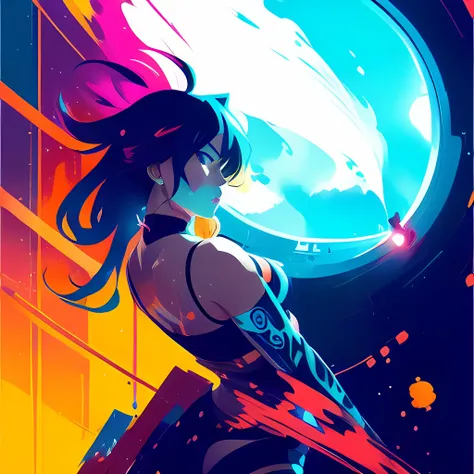 anime style. cluttered starship interior; by kaethe butcher, hajime sorayama, greg tocchini, virgil finlay, sci-fi, colors, neon lights,(((by Atey Ghailan and Emmanuel Shiu,SamDoesArt1))),alberto seveso art, dancing sillhouette , water ink, ink water, ink cloud, alberto seveso art, loose painting style, intricate detail, cinematic lighting, octane render, 8k render, volumetric lighting
