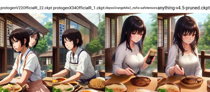 _modelshoot style, close up, (extremely detailed CG unity 8k wallpaper), full shot body photo of the most beautiful artwork in the world, beautiful ((ramen shop)), professional majestic impressionism oil painting by Waterhouse, John Constable, Ed Blinkey, Atey Ghailan, Studio Ghibli, by Jeremy Mann, Greg Manchess, Antonio Moro, trending on ArtStation, trending on CGSociety, Intricate, High Detail, dramatic, makoto shinkai kyoto, trending on artstation, trending on CGsociety, anime, cel shading