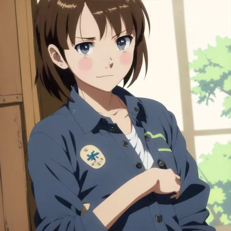 4k, (masterpiece), highest quality, (2d), ((nsfw)), (teen anime gir), (unbuttoned school shirt), classroom, ((very small breasts)), showing breasts, showing tits, small nipples, long brown hair, happy face, clear eyes, black eyelashes, (intricate detailed), dramatic, (style by makoto shinkai)