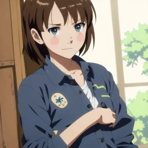 4k, (masterpiece), highest quality, (2d), ((nsfw)), (teen anime gir), (unbuttoned school shirt), classroom, ((very small breasts)), showing breasts, showing tits, small nipples, long brown hair, happy face, clear eyes, black eyelashes, (intricate detailed), dramatic, (style by makoto shinkai)