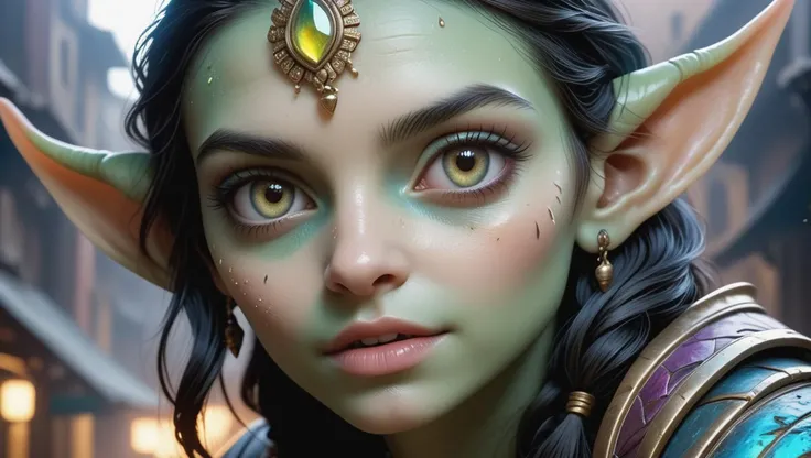 (Hyper real:1.4),
(((full body shot:1.5))), (((full body))), raw, emotional, dynamic, distortion for emotional effect, vibrant, use of unusual colors, cute cinematography, (realistic:1.2, photo realistic:1.4),
((Colorful, Ultra detailed Artificial intelligence)) (Awakens the dormant powers of ancient relics in A Goblin Market),, bleeding white, dark theme, visually stunning, beautiful, evocative, emotional, side view
<lora:DetailedEyes_V3:1> detailed face, detailed skin,