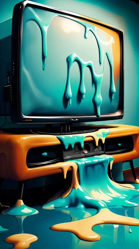 (CheeseOnTopStyle Cyan cheese), (Indigo 50s television) <lora:CheeseOnTopStyle:1.0>, in temple location