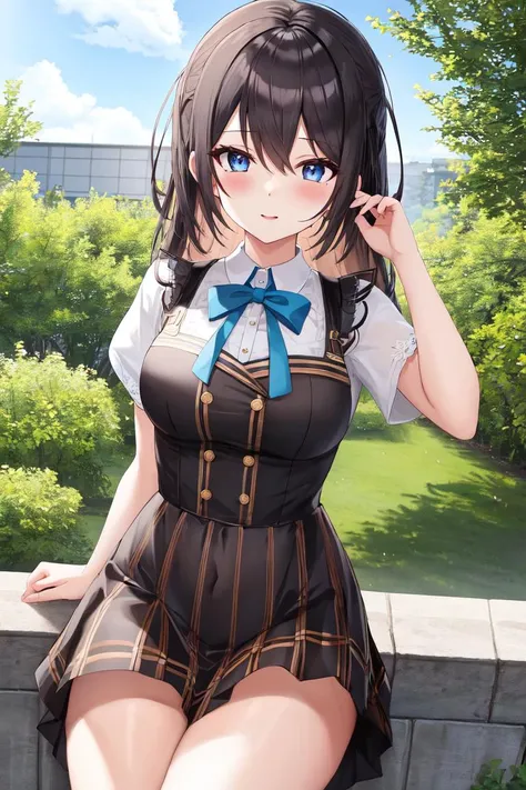 materpiece , best quality , 1girl ,outdoors,intricate detail,beautiful detailed face,beautiful detailed eyes,school uniform, <lora:gujianshaonv-000005:1>