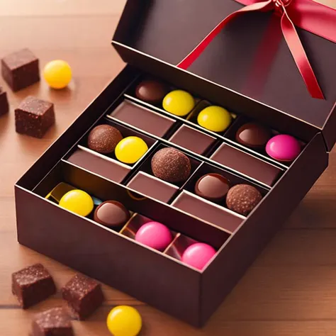<lyco:candy:1.0> box with  chokolat candy