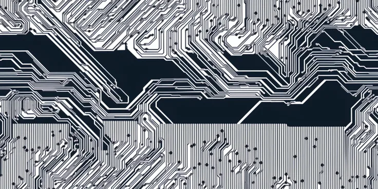 multiple layers of circuit boards, hyper-realistic 4k architectural digest <lora:PCB_v2:0.8> digital painting, artstation, concept art, matte, sharp focus, illustration, symmetrical, balanced, rule of 3rds, negative space, monochrome, 2-color, 2-tone, simple