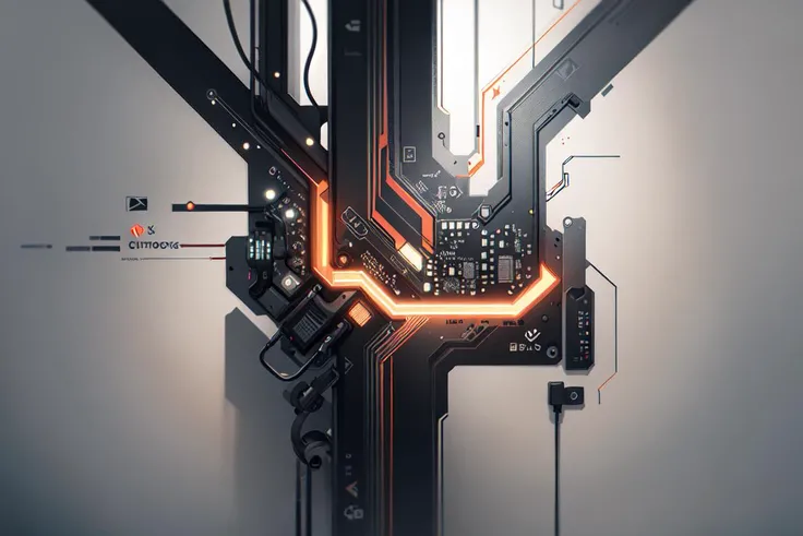 circuit board,4k, <lora:PCB_v2.5:1>, digital painting, artstation, concept art, illustration, rule of 3rds, negative space, monochrome, 2-color, 2-tone, simple,