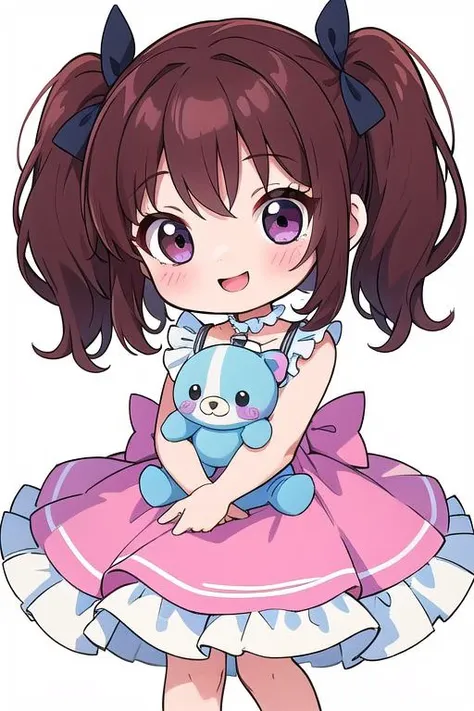 ultra detail,best quality,masterpiece, 1girl,chibi ,many stuffed toy,happy, <lora:chibi style:0.7>