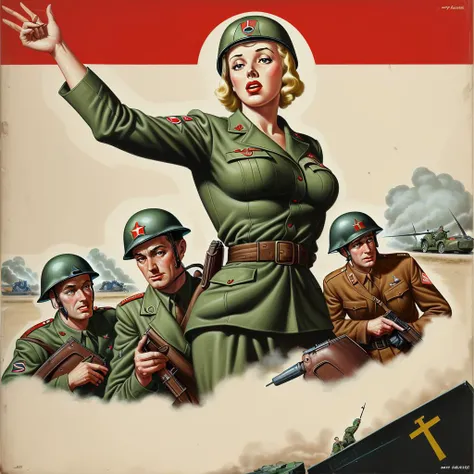 <lora:Pulp_Cover_Art_SD1.5:1> pulp cover art, world war two