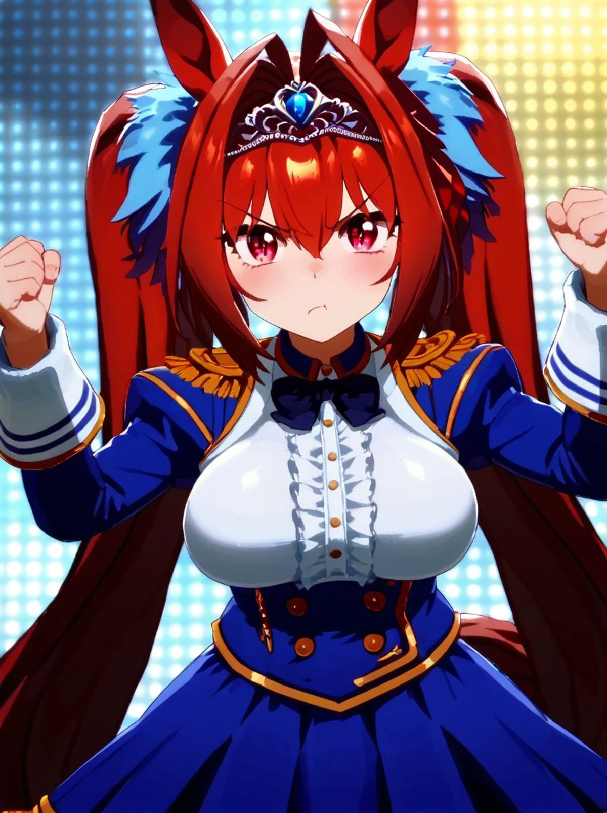 score 9, score 8 up, score 7 up, rating questionable,
detailed background,
<lora:daiwa.pony:1>,
daiwa,
large breasts, wide hips, shiny skin,
looking at viewer, angry,