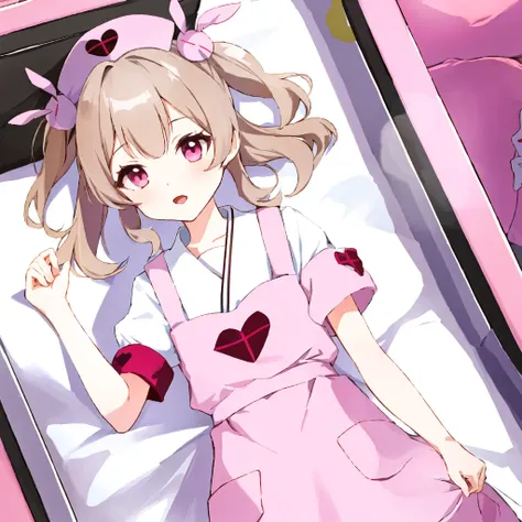 natori sana,solo,1girl,<lora:natori sana:0.8>,pink nurse clothes