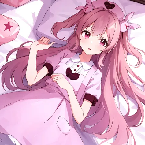 natori sana,solo,1girl,<lora:natori sana:0.8>,pink nurse clothes