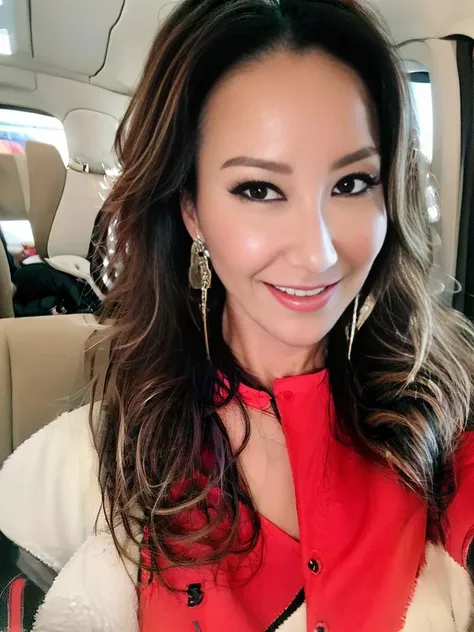 1girl, solo, dress, black hair, ponytail, red dress, smile, earrings, simple background, jewelry, looking at viewer, black eyes, makeup, ulzzang-6500v1.1, (original: 1.2), (realistic: 1.3) , beautiful girl with beautiful details, extremely detailed eyes and face, eyes with beautiful details, absurd, incredibly absurd, huge file size, ultra detail, high resolution, ultra detailed, best quality, masterpiece, illustration, ultra detailed and beautiful, ultra detailed, CG, unity, 8k wallpaper, amazing, fine Detail, masterpiece, top quality, official art, extremely detailed CG unity 8k wallpaper, cinematic lighting, (perfect shiny skin:0.6), slim and smooth lines, (floating) <lora:liwen:1>