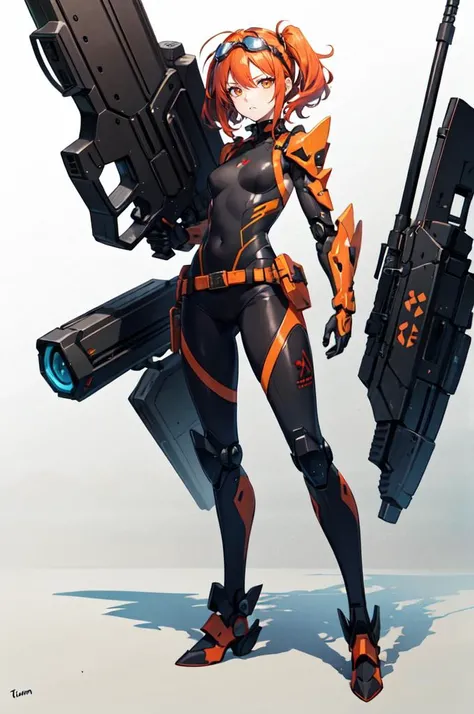 <lora:0300 Individual soldier exoskeleton armor suit_v1:0.9> ruanyi0300, armor, belt, gloves, mecha, robot, goggles, holding weapon, m4 carbine, assault rifle, holding gun,, absurdres, ultra detailed, masterpiece, best quality, aesthetic, detailed,, solo, 1girl, red hair, orange eyes, amber eyes, swept bangs, parted bangs, <lora:LowTwintailsHelper:1> low twintails,
short hair, medium hair, small breasts, <lora:Tsurime3:1>, (tsurime:1.2),