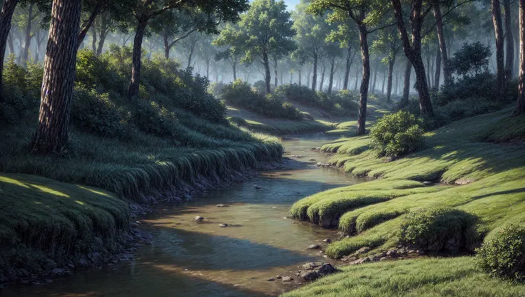 ((masterpiece:1.4,best quality)),
jungle, high trees, creek
high detail, abundant, 8k, high detail, wallpaper,
<lora:more_details:1.5>