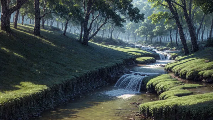 ((masterpiece:1.4,best quality)),
jungle, high trees, creek
high detail, abundant, 8k, high detail, wallpaper,
<lora:more_details:1.5>