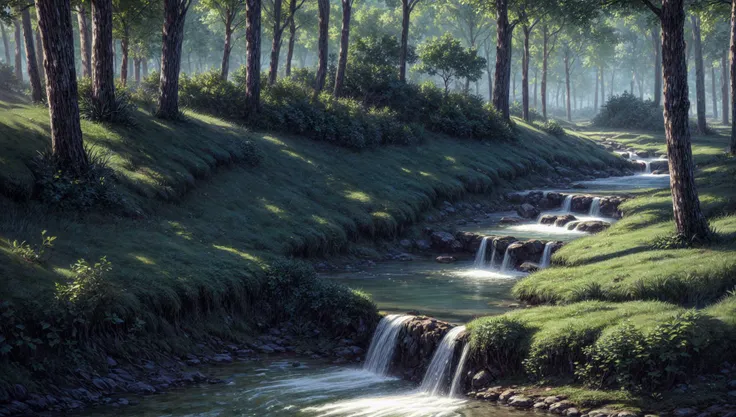 ((masterpiece:1.4,best quality)),
jungle, high trees, creek
high detail, abundant, 8k, high detail, wallpaper,
<lora:more_details:1.5>