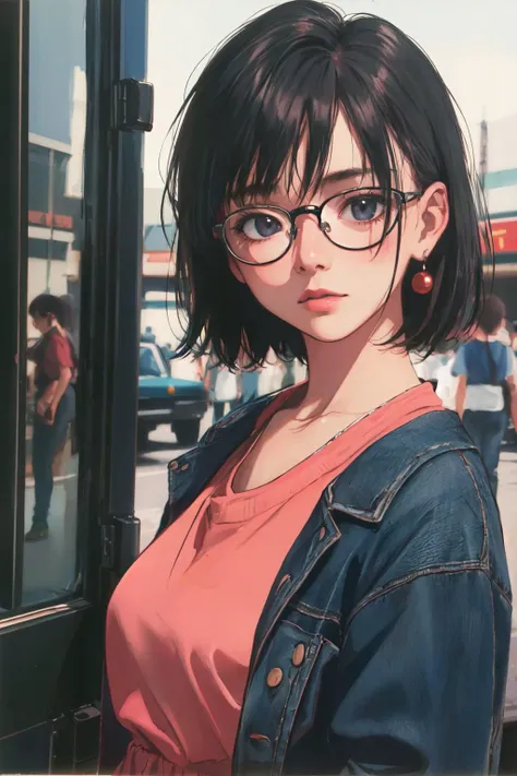 <lyco:TokyoYouthEighties:2.5>, TokyoYouthEighties, (best quality, masterpiece, RAW photo,ultra-detailed:1.2), <lyco:GoodHands-beta2:1.0>,1girl,looking at viewer, glasses