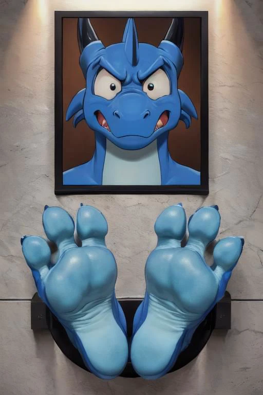 ((photo real)), detailed, masterpiece, (cute), dynamic lighting, cartoon,
blue dragon and white dragon, buff, chubby,
((through wall)), ((foot paw focus)), soles toward viewer, (toe wiggle), cute paws,
(monitor, live feed),
two foot paws with ((exactly three toes)),
angry, shy, embarrassed, confused, scared, shy,