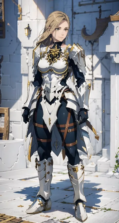 (Triplets)(chest covered)(smile)Gray skin, pale golden hair and violet eyes. They prefer clothing of white and silver with cloaks of deep blue or purple,village background, huge_knockers, ((very precise detailed)), ((highres)