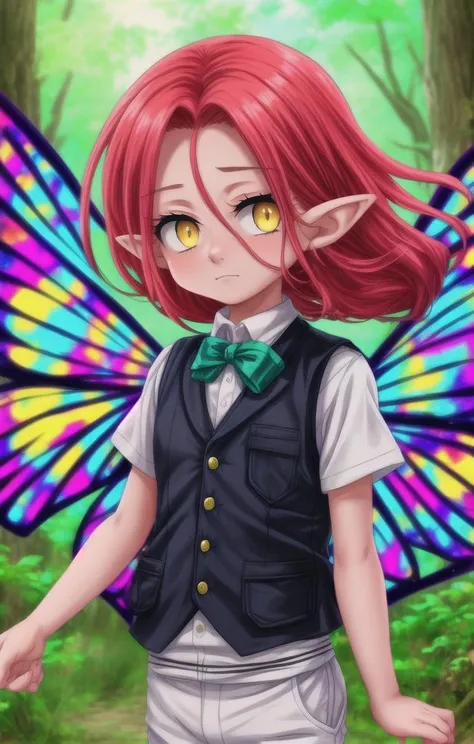 ((masterpiece:1.4, best quality)), (full shot:1.4),
1 boy, (adorabel boy),(cute face:1.2), details, cute, handsome boy, looking_to_the_side
more details in eyes, multiple details, eyeshadow, faint smile, forest, (vest:1.2)
<lora:gloxinia_nanatsu_no_taizai:0.6>, gloxinia_nanatsu_no_taizai, red hair, pointy ears, long hair, yellow eyes, wings, fairy, white harem pants
<lora:more_details:0.5>, <lora:眼睛双:0.6>