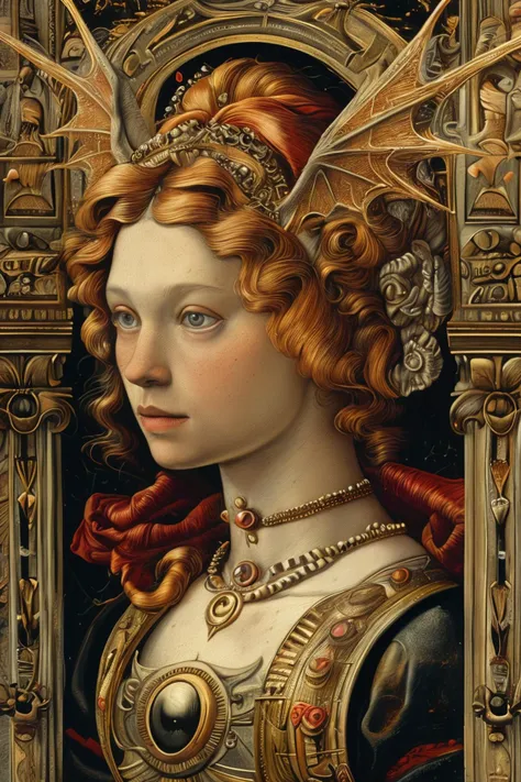 masterpiece,best quality,<lora:tbh167-:1>,illustration,style of Carlo Crivelli,lucifer,hell,angel,