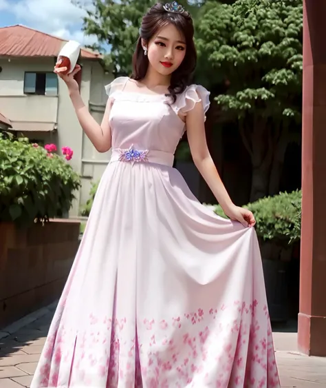 cute princess, long dess, <lora:吴带ribbon1:1> <lora:物品照片Morphy Richards product lora:1>