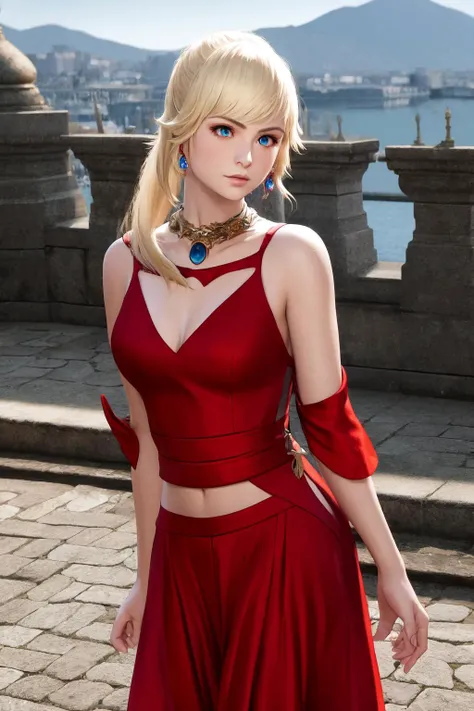 masterpiece, best quality, highres, 1girl, lyse hext, red dress <lora:lyse_hext:1> photorealistic