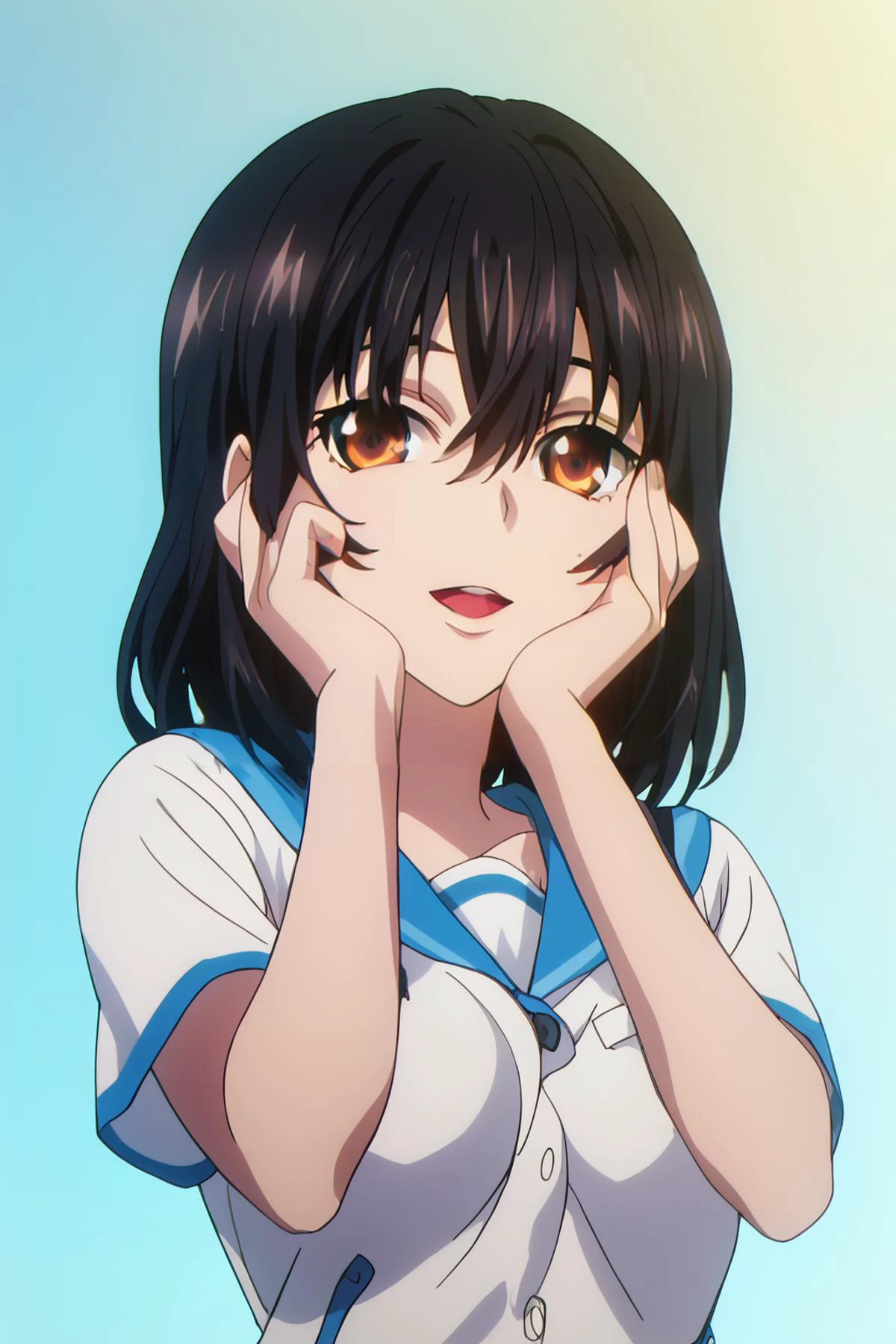 <lora:HYukinaV4XL:1.1>HYukinaV4XL,medium breast,Brown eyes,anime screencap <lora:yandere_trance_v1_pruned:1> yandere trance, Score_9, Score_8_up, Score_7_up, Score_6_up, Score_5_up, Score_4_up, BREAK,1girl in full growth, best quality, masterpiece, ultra-detailed, high quality,good quality,1 girl,(master piece,high resolution, ultra detailed,8K,16K),look at viewer