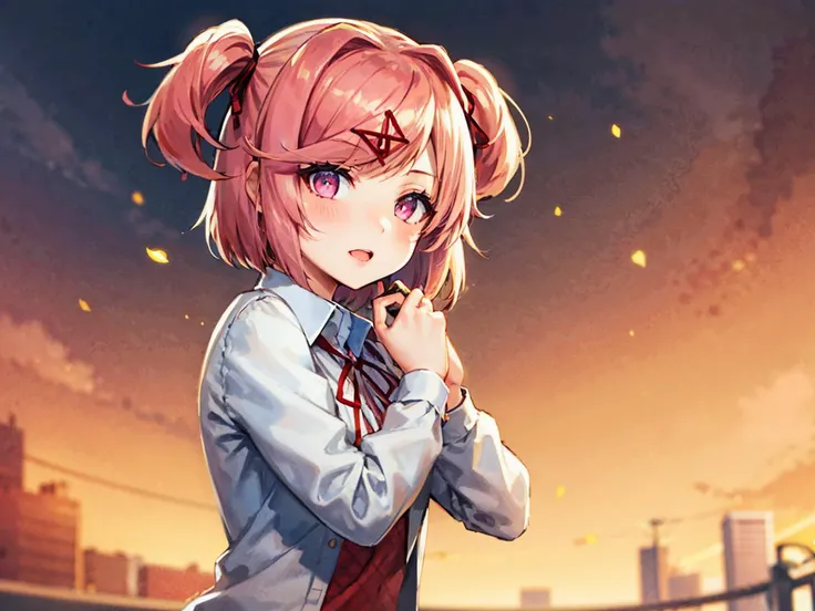 masterpiece, perfect face, beautiful face, 1girl, __dr.derp-hypernetworks/front-shot/cowboy-shot__, __200WildcardsNSFWAnd_sdWildcards/background__, short hair,
<lora:DDLC:1> natsuki, pink eyes, pink hair, two side up, hair ornament, hair ribbon