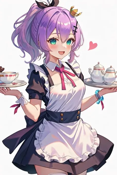 One girl, Pink long twin tails, High resolution, Bunny ears, A shy smile, White Bunny Girl，In the background is a casino with a tray of glasses in one hand.，