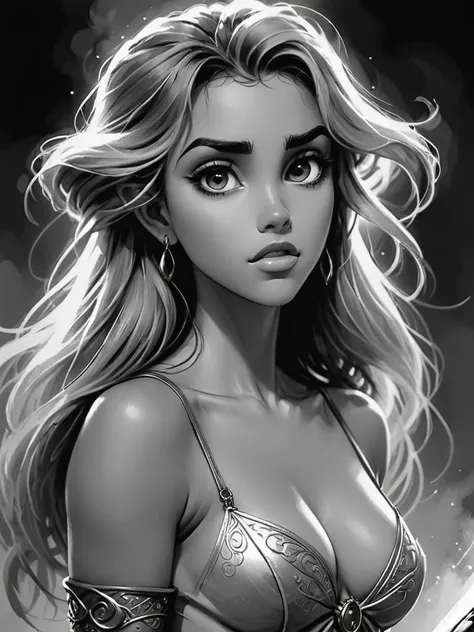 sketch, detailed, pencil, black and white by Adonna Khare, Paul Cadden, Pierre-Yves Riveau drawing of a very sexy nude latina woman with big breast, dark skin, radiant colors, BREAK,
(pencil drawing background in art of luis royo, ornate, intricate:2), spot light, Ultra-detailed, hyper-realistic, 8K, hyper-detailed,
<lora:add-detail-xl:1>, <lora:Animated_Concept:1>