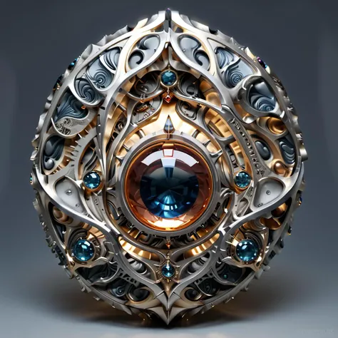 solo, rating:safe, A photo of a fractal inspired, metal and gemstone sculpture. masterpiece, sharp focus, highly detailed, high quality, digital illustration, intricate details, elegant, beautiful, light reflection, trending on artstation, sharp focus, photorealistic, hyperrealism, <lora:sdxl_lora_rustako:1>
