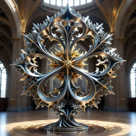 solo, rating:safe, A photo of a large floor standing metal fractal inspired sculpture by Benoit B. Mandelbrot. masterpiece, sharp focus, highly detailed, high quality, digital illustration, intricate details, elegant, beautiful, light reflection, trending on artstation, sharp focus, photorealistic, hyperrealism,
<lora:xl_more_art-full_v1:0.5>