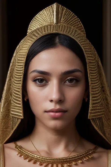 [1girl:DEN_Octokuro:20],
sitting in an Egyptian thrown in a golden Palace, glistening and shining gold, Egyptian, Egypt, bokeh, f1.4, 40mm, photorealistic, raw, 8k, textured skin, skin pores, intricate details  <lora:epi_noiseoffset2:1>, epiCRealism