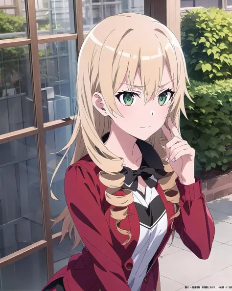 <lora:Miura-Yumiko-LORA-07:0.8>,miura yumiko,1girl,solo,masterpiece,best quality,green eyes,blonde hair,drill hair,yahari ore no seishun lovecome wa machigatteiru.,(official art:1.2),