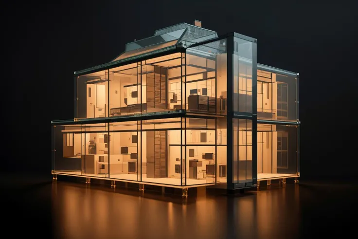 ,(masterpiece, best quality), intricate details, 8k, artstation, wallpaper, sharp focus,(transparent building:1.2),<lora:Transparent style_1.0:1>,fix