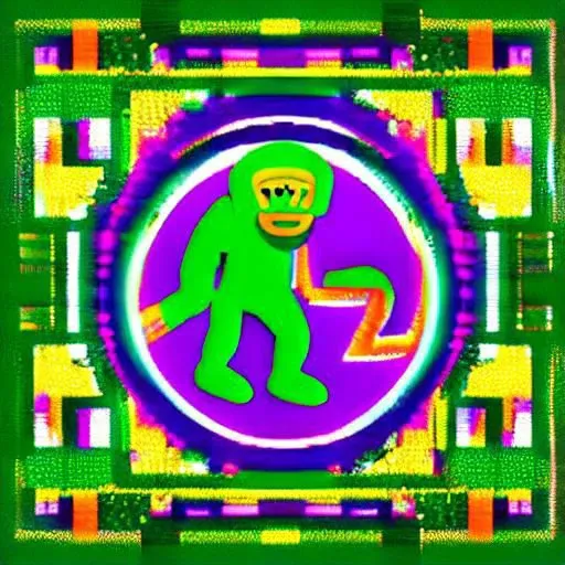 Green ape, disco, dance, fun, christmas