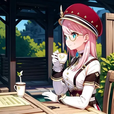masterpiece, best quality, 1girl, charlotte, <lora:charlotte_V1:0.8>, drinking tea, <lora:add_detail:0.5>,