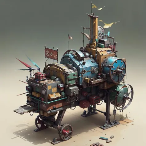 <lora:postapocalypseAI:0.65> postapoAI, 
,
complicated device made of scrap metal