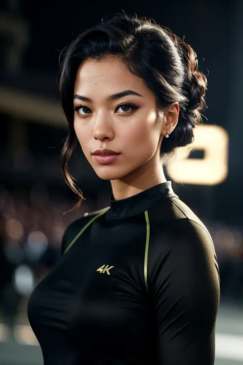 beautiful woman (EPN3m0Zh0u:.99): a woman in a (movie premiere gala:1.1), perfect hair, hair upsweep updo, wearing sexy gradient (compression shirt), (crowd standing in background:1.1), (outside a classical theatre), (face focus), modelshoot style, (extremely detailed CG unity 8k wallpaper), professional majestic (photography by Roberto Ferri:1.1), 24mm, exposure blend, hdr, extremely intricate, High (Detail:1.1), dramatic, soft cinematic light, (looking at viewer), (detailed pupils), 4k textures, soft cinematic light, elegant, ((((cinematic look)))), soothing tones, insane details, hyperdetailed, ("In Jernau we trust!":1.1)