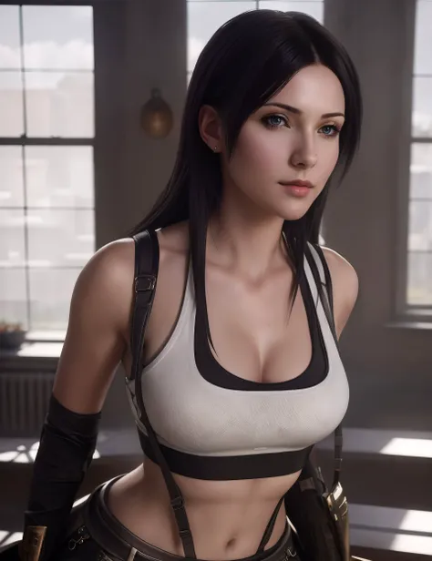 a woman, posing, by conor harrington <lora:Tifa Lockhart:0.85>, Digital art, glow effects, Hand drawn, render, 8k, octane render, cinema 4d, blender, dark, atmospheric 4k ultra detailed, cinematic sensual, Sharp focus, humorous illustration, big depth of field, Masterpiece, colors, 3d octane render, 4k, concept art, trending on artstation, hyperrealistic, Vivid colors, modelshoot style, (extremely detailed CG unity 8k wallpaper), professional majestic oil painting by Ed Blinkey, Atey Ghailan, Studio Ghibli, by Jeremy Mann, Greg Manchess, Antonio Moro, trending on ArtStation, trending on CGSociety, Intricate, High Detail, Sharp focus, dramatic, photorealistic painting art by midjourney and greg rutkowski