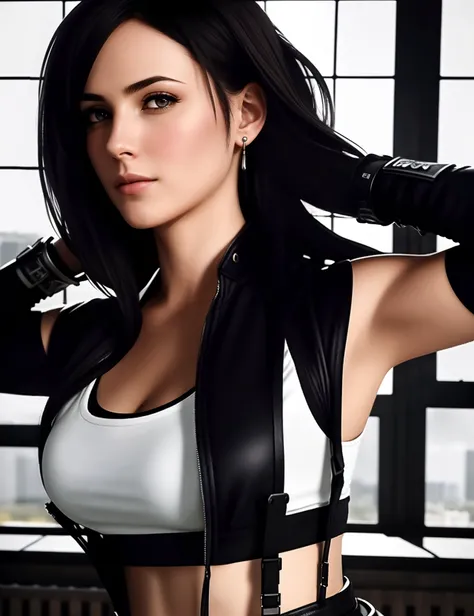 a woman, very detailed, posing, by conor harrington <lora:Tifa Lockhart:0.85>