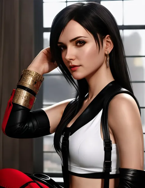 a woman, very detailed, posing, by conor harrington <lora:Tifa Lockhart:0.85>