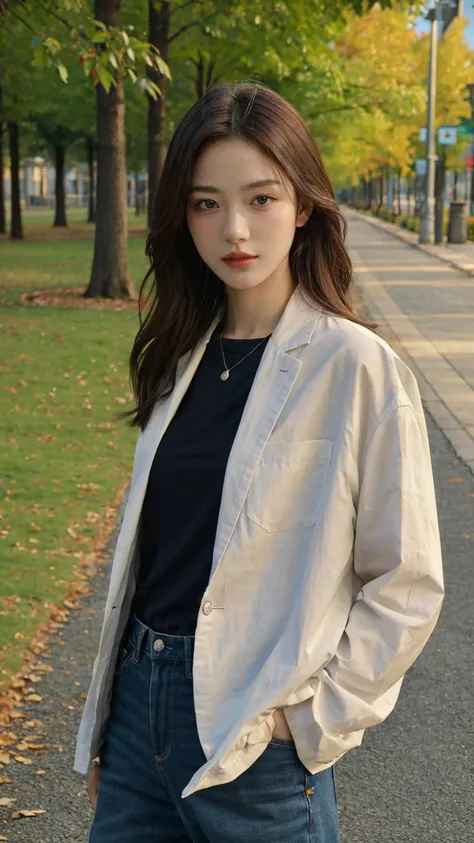 Best quality,masterpiece, photorealistic, 1 girl, outdoor, <lora:80s Japan 2:0.5>