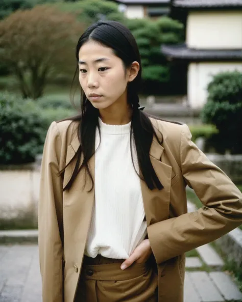 color film photograph, japanese woman, brown eyes <lora:80s Japan 2:0.5>