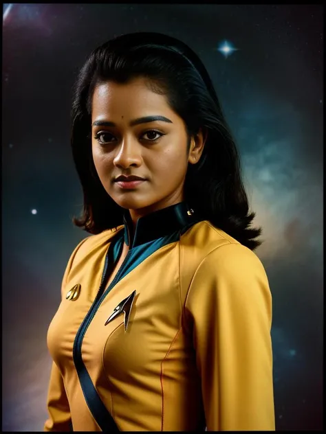GayathrieShankar,<lora:GayathrieShankarSD1.5:1>,portrait, in a star trek uniform, taken on a hasselblad medium format camera