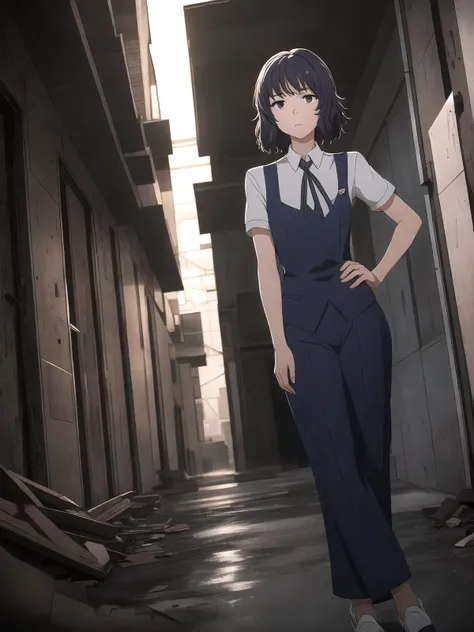 1girl, (shapely body), (solo), 25 years old, hdr, <lora:Nunotaba_Shinobu_V2:0.7>, ((maid suit)), epic realistic, RAW, analog, dim light, neon lamps, (1 person), (((night))), blinding lights, relaxed posture, people in the background, dark lighting, neon advertising, advertising posters, advertising hologram, realistic shadows, stands in the semi-darkness of a ruined building, ((highly detailed skin, skin details)), sharp focus, 8k UHD, DSLR, high quality, film grain, Fujifilm XT3, soft cinematic light, adobe lightroom, photolab, hdr, intricate, highly detailed, (depth of field:1.4), faded, (neutral colors:1.2), (hdr:1.4), (muted colors:1.2), hyperdetailed, (natural skin texture, hyperrealism, soft light, sharp)