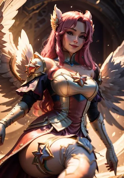<lora:star_guardian_kaisa:0.8>, star_guardian_kaisa, solo, evil smile,, (masterpiece, best quality, absurdres, detailed, ultra-detailed:1.3)