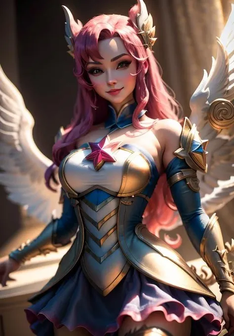<lora:star_guardian_kaisa:0.8>, star_guardian_kaisa, solo, evil smile,, (masterpiece, best quality, absurdres, detailed, ultra-detailed:1.3)
